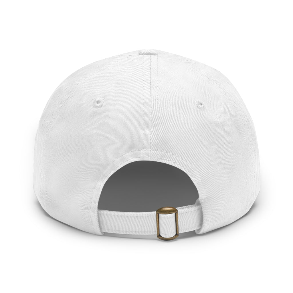 Round Leather Patch Dad Hat — Gold 'Royal Zak' Crown Emblem