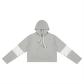 Women’s Cropped Lace-Panel Hoodie