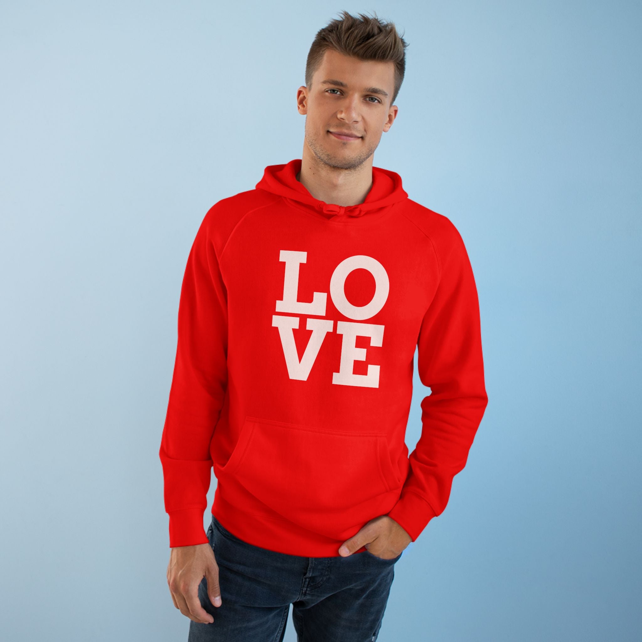 LOVE Pink Front Hoodie with Gold "Z Royal Zak" Back - Cozy Valentine Pullover