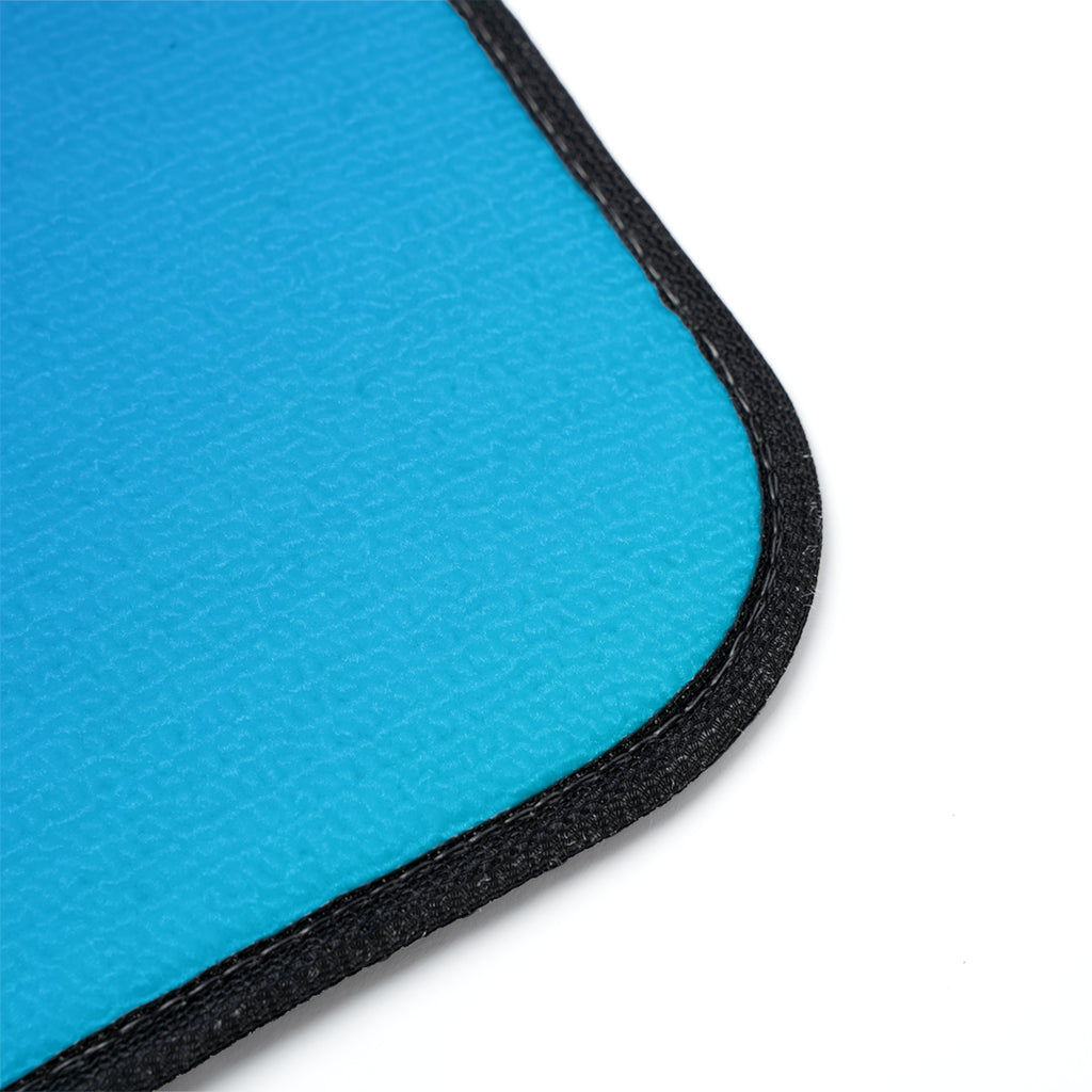 Royal Zak Blue Gradient Car Floor Mat — Single Piece with Gold Crown Z Logo