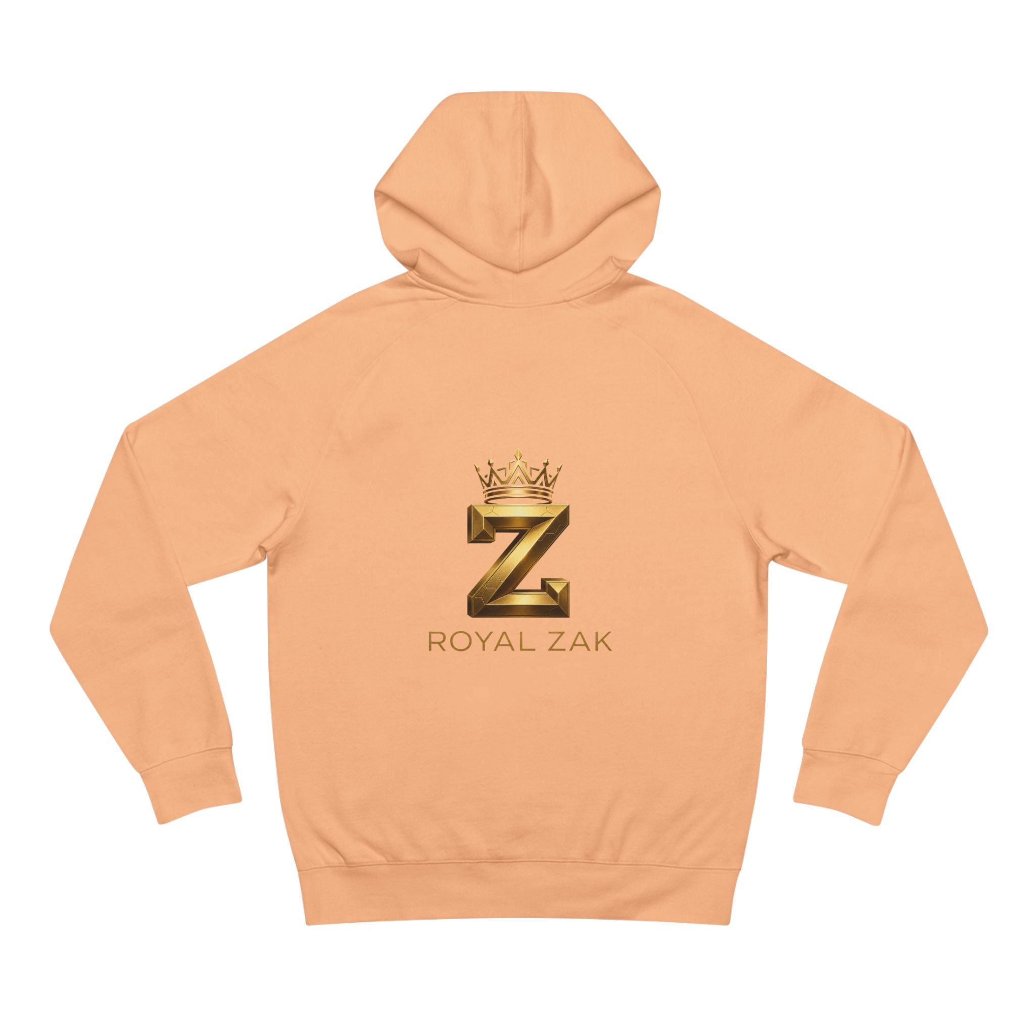 LOVE Pink Front Hoodie with Gold "Z Royal Zak" Back - Cozy Valentine Pullover