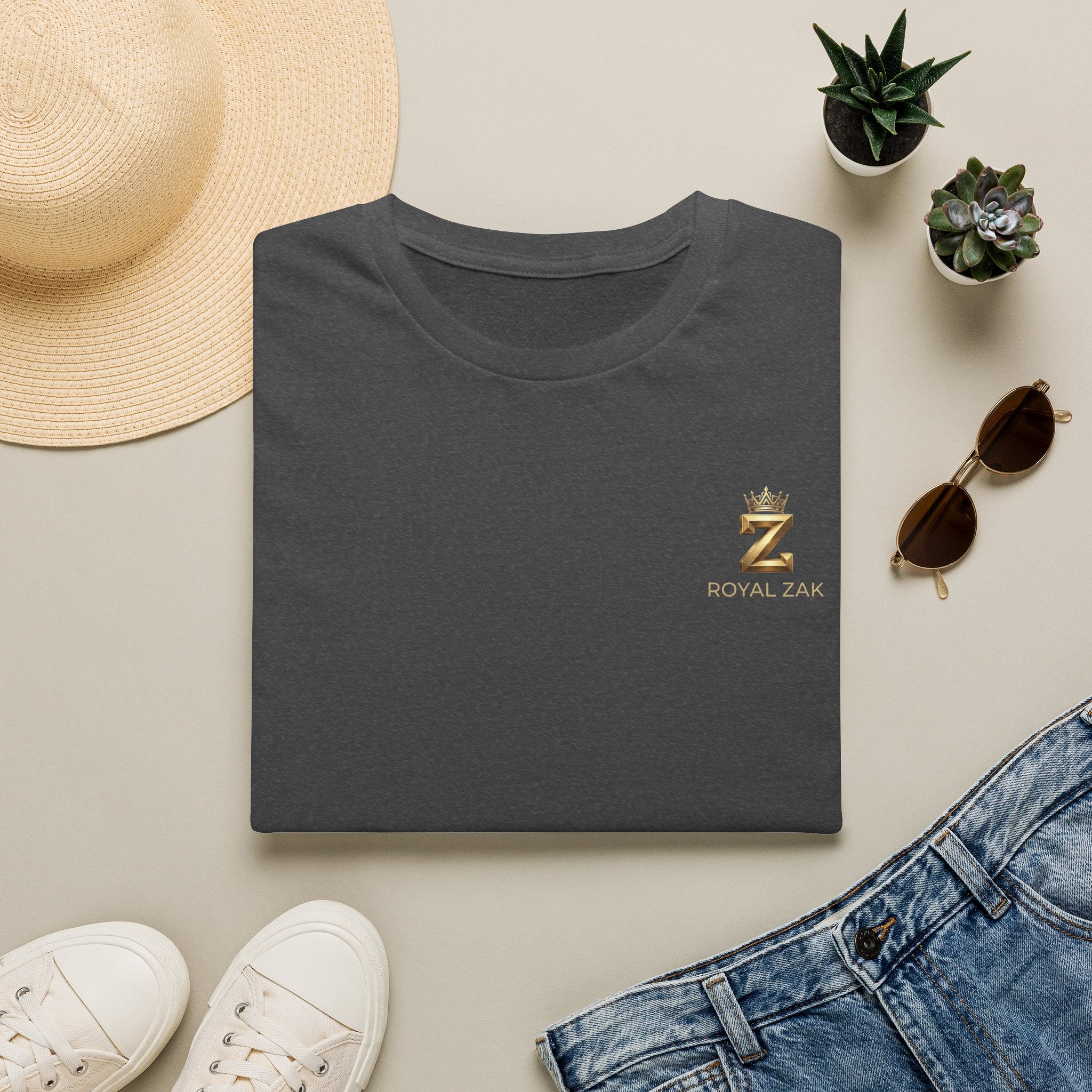 Royal ZAK Premium Soccer Tee — Gold Logo Streetwear T-Shirt