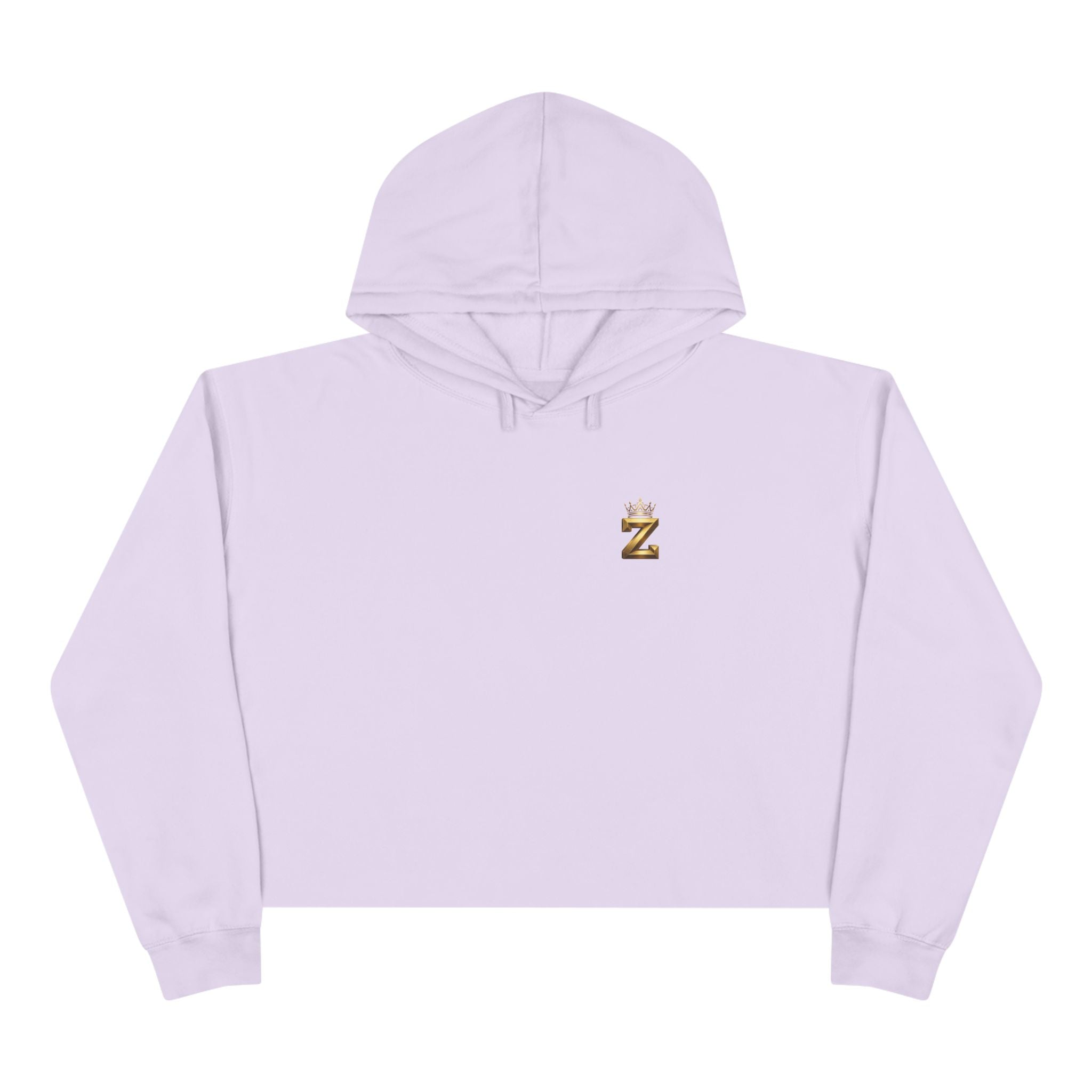 Cropped Hoodie — Gold Crown 'Z' Monogram Crop Hoodie