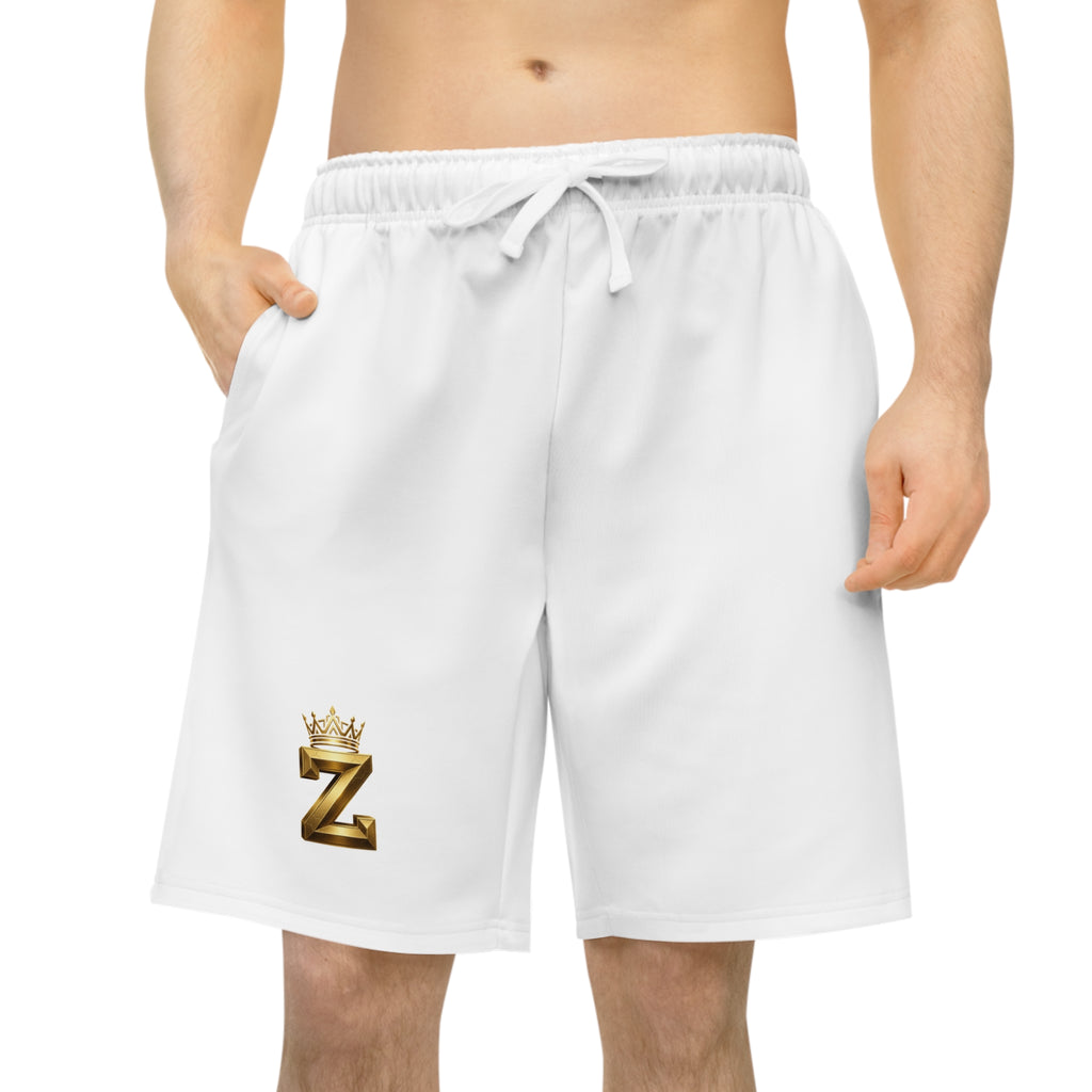 Crowned Z Athletic Shorts — Gold Lettering Sport Shorts