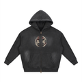 Sunfade Two-way Zipper Boxy Fleece Hoodie
