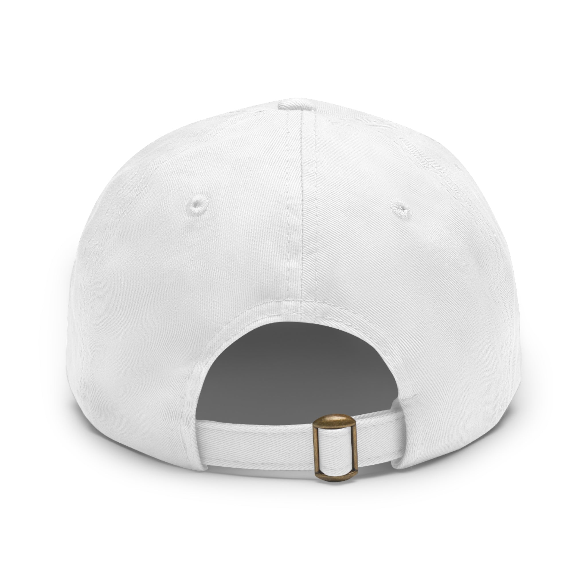 Round Leather Patch Dad Hat — Gold 'Royal Zak' Crown Emblem