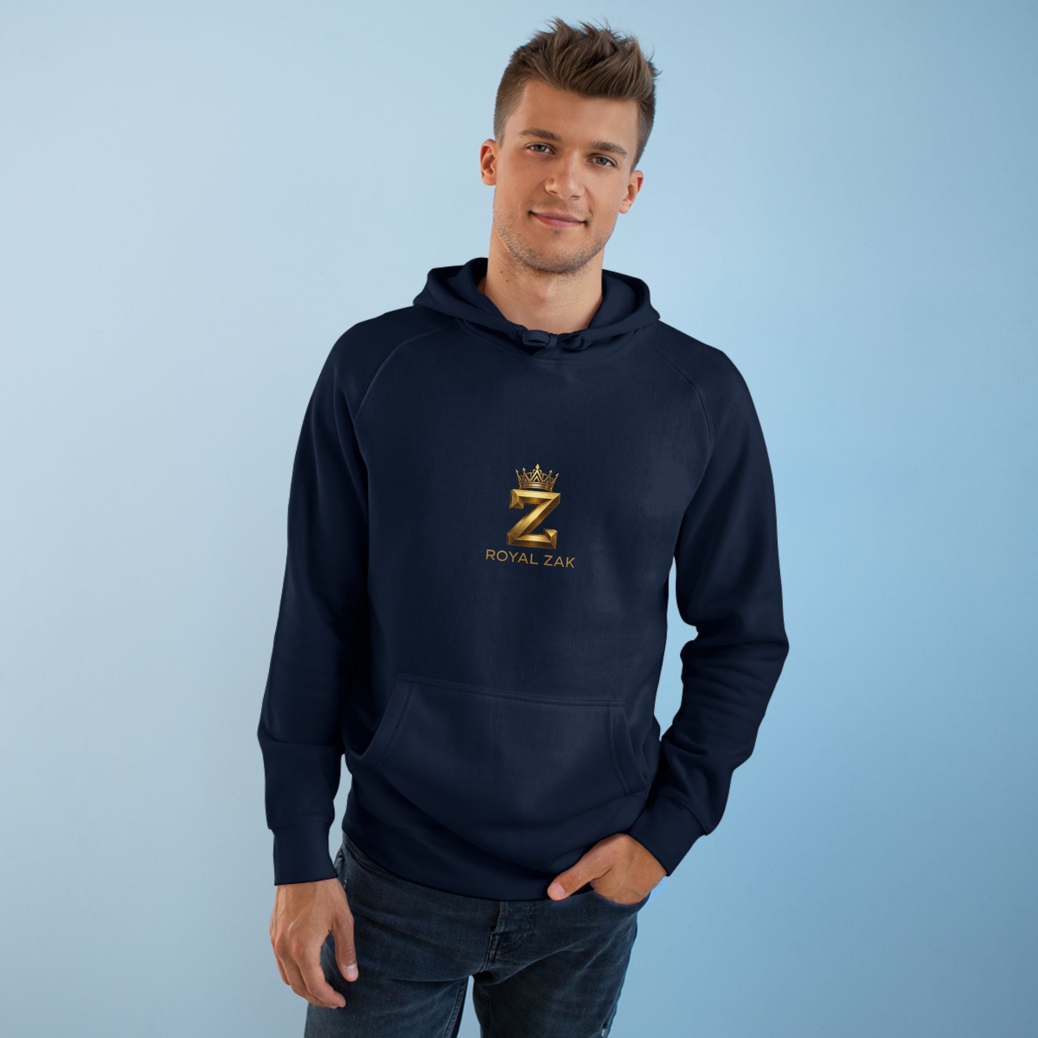 Gold Crown 'Z' Hoodie - Minimal Luxe Logo Pullover