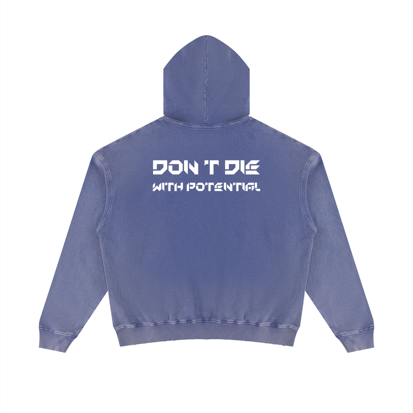 Unisex Mineral Wash Distressed Hoodie