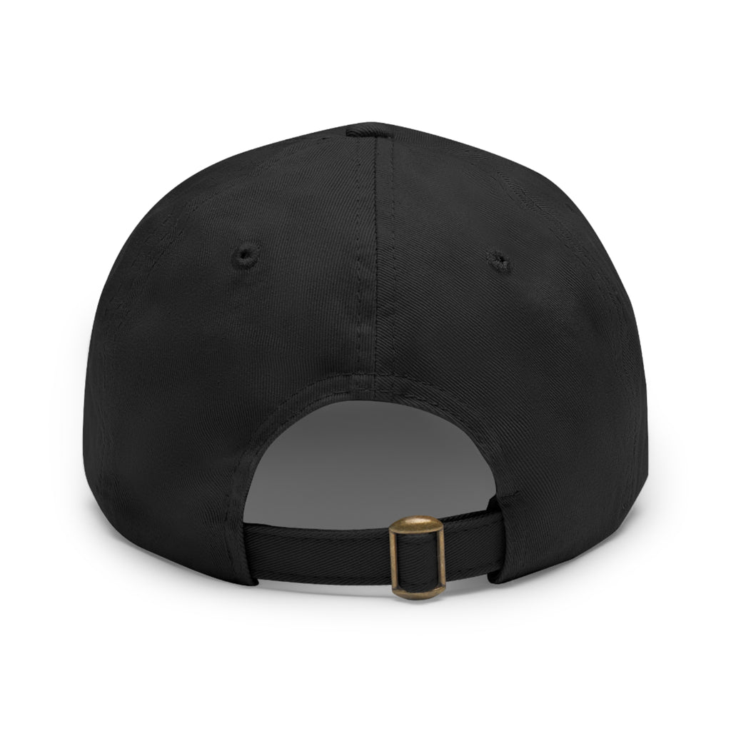 Round Leather Patch Dad Hat — Gold 'Royal Zak' Crown Emblem