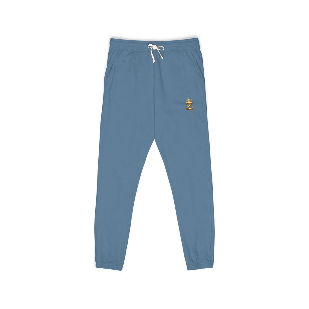 Embroidered Cozy Joggers — Small Gold Anchor Detail