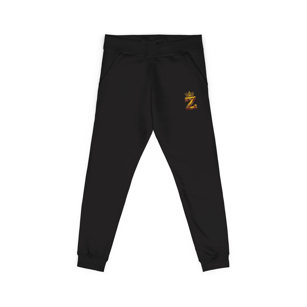 Embroidered Gold Floral '2' Fleece Sweatpants — Cozy Casual Loungewear