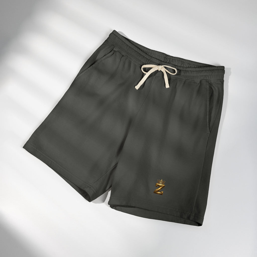 Crowned Soccer Logo Sweat Shorts — Garment-Dyed Lightweight Fleece