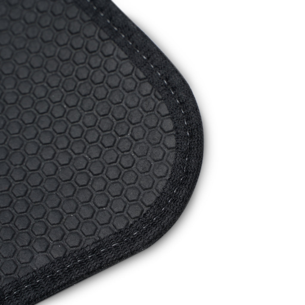 Royal Zak Blue Gradient Car Floor Mat — Single Piece with Gold Crown Z Logo