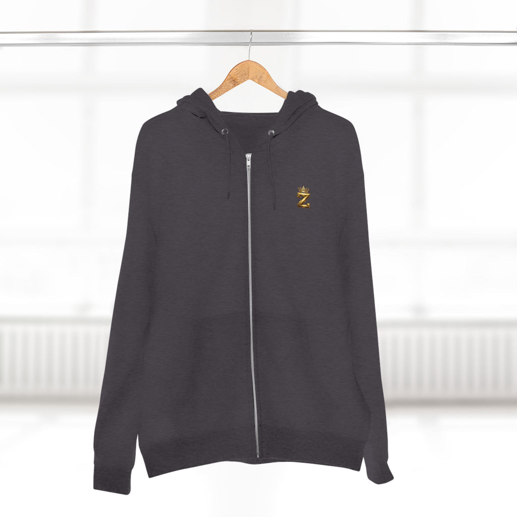 LOVE Zip Hoodie — Light Gray Minimalist Love Logo Zip-Up Hoodie