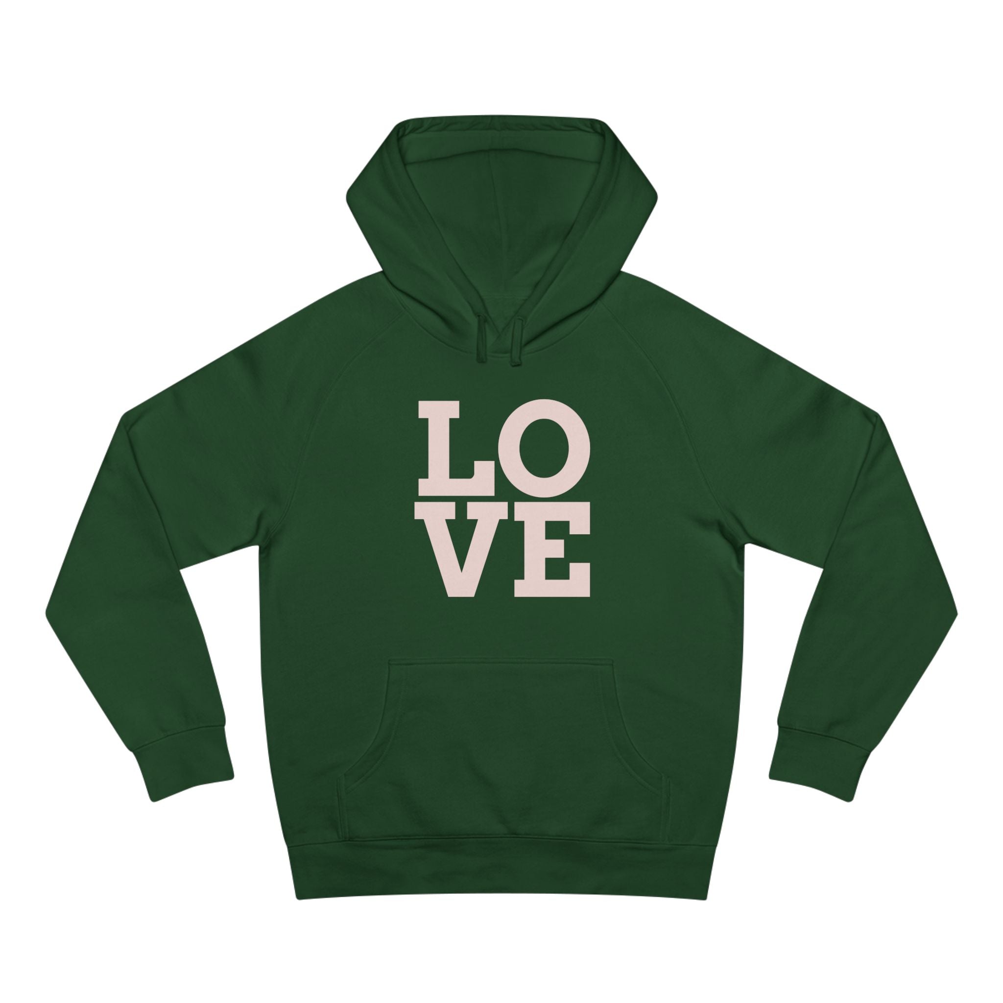 LOVE Pink Front Hoodie with Gold "Z Royal Zak" Back - Cozy Valentine Pullover
