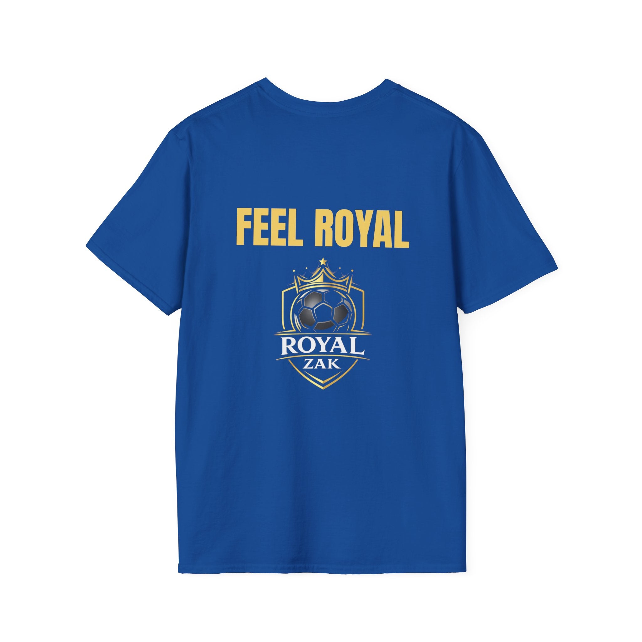 Royal ZAK Premium Soccer Tee — Gold Logo Streetwear T-Shirt