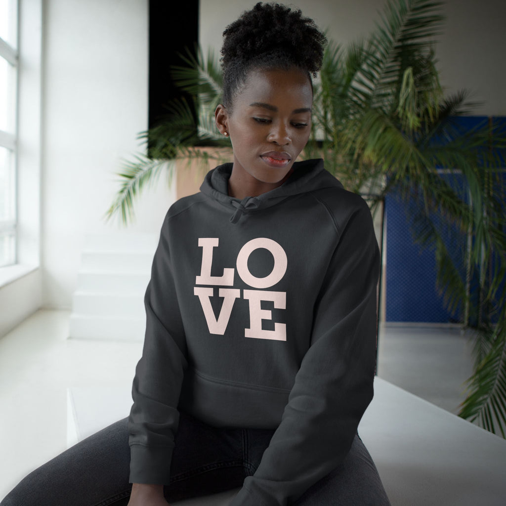 LOVE Pink Front Hoodie with Gold "Z Royal Zak" Back - Cozy Valentine Pullover