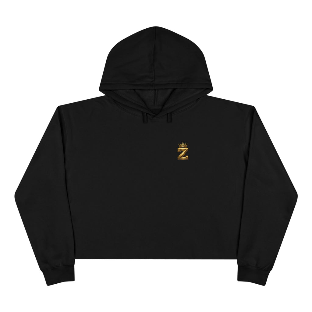 Cropped Hoodie — Gold Crown 'Z' Monogram Crop Hoodie