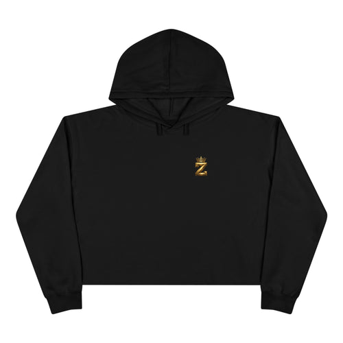 Cropped Hoodie — Gold Crown 'Z' Monogram Crop Hoodie