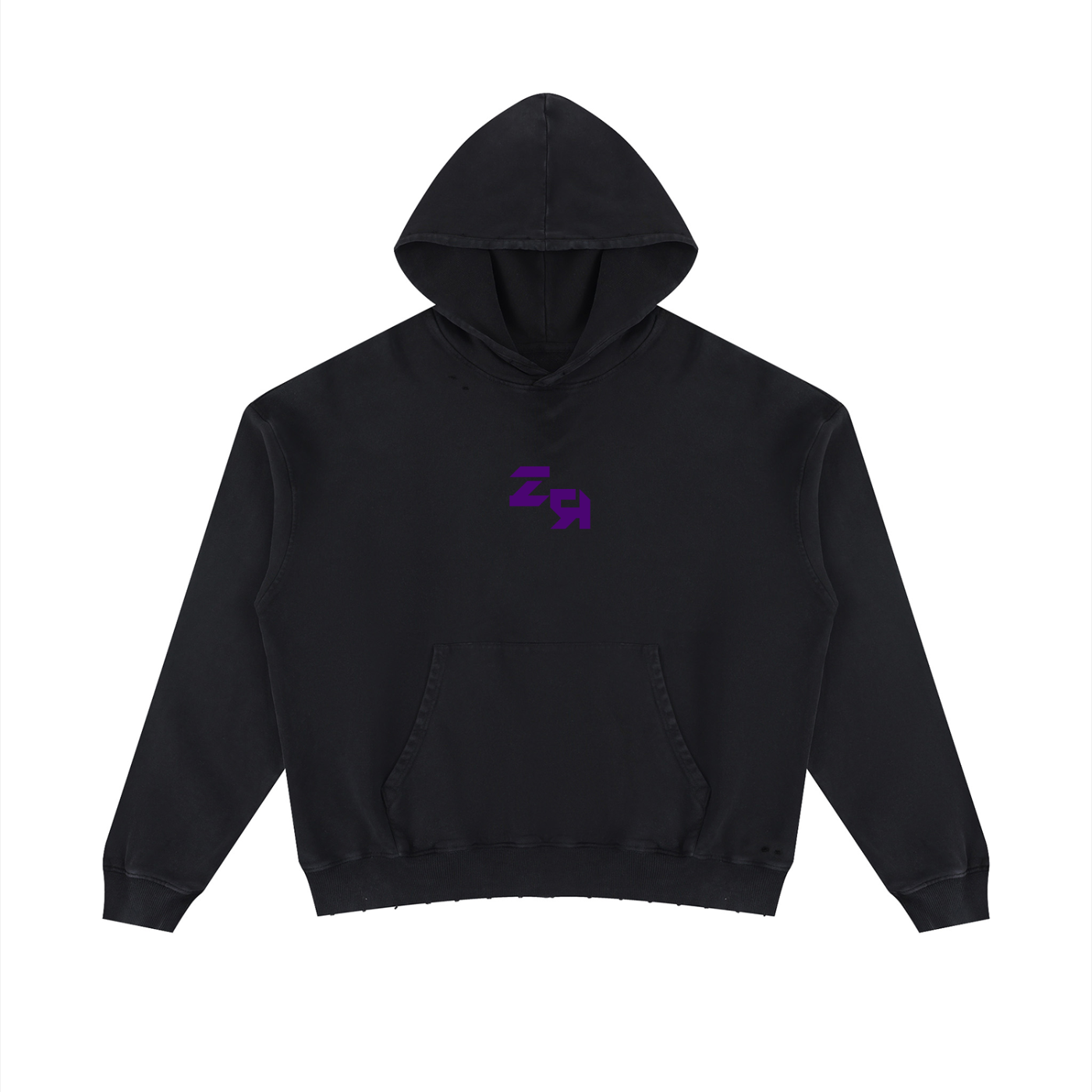 Unisex Mineral Wash Distressed Hoodie