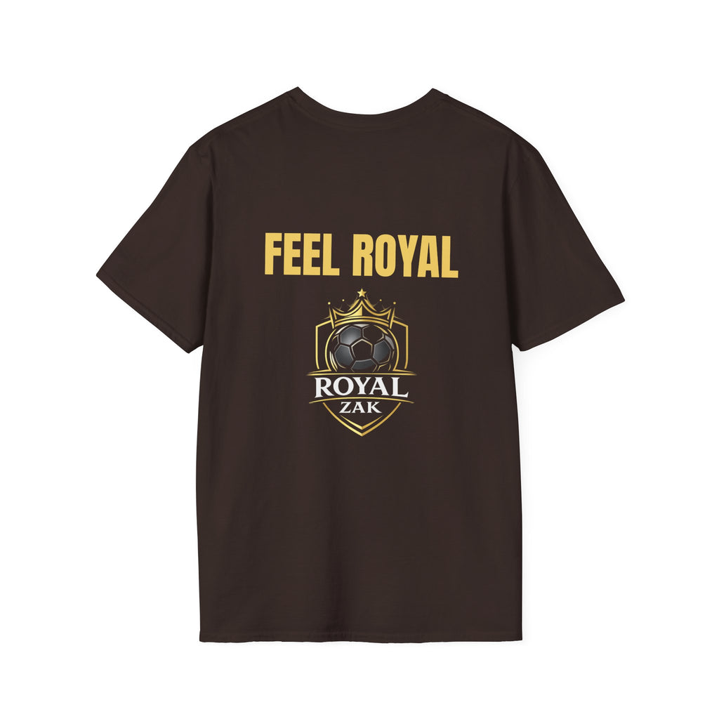 Royal ZAK Premium Soccer Tee — Gold Logo Streetwear T-Shirt