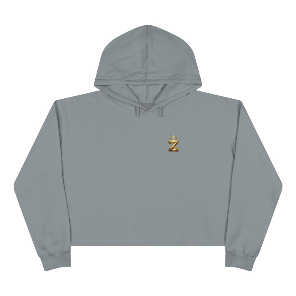 Cropped Hoodie — Gold Crown 'Z' Monogram Crop Hoodie