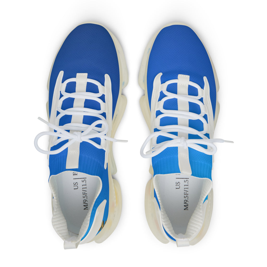 Men's Blue Gradient Mesh Sneakers — Lightweight Sport Running Shoes