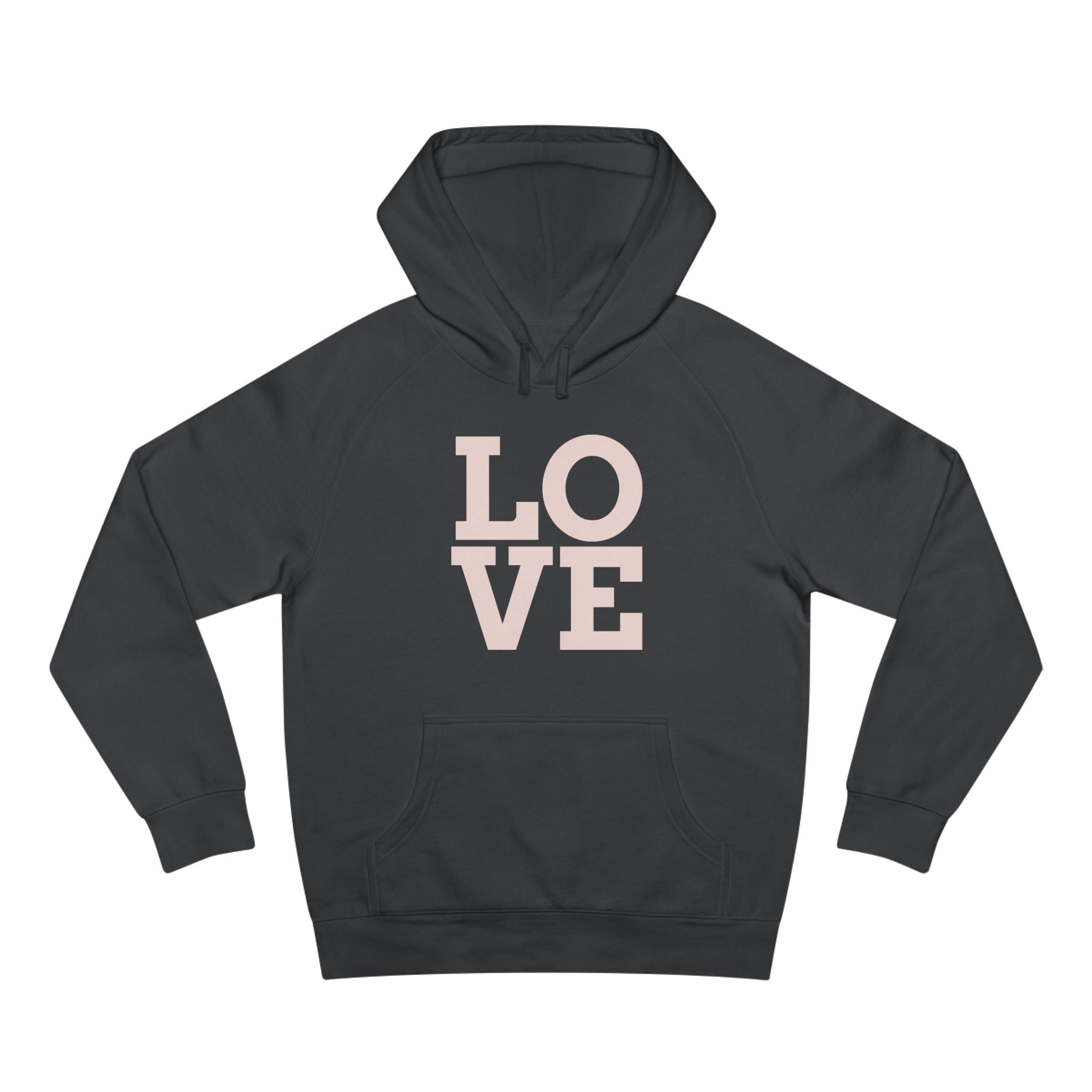 LOVE Pink Front Hoodie with Gold "Z Royal Zak" Back - Cozy Valentine Pullover