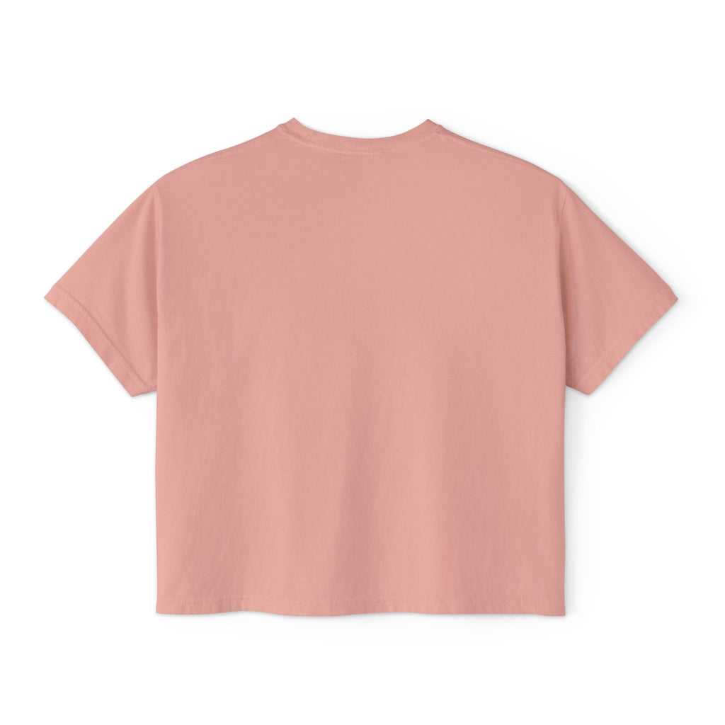 Crowned Z Women's Boxy Tee — Minimal Gold Initial Graphic