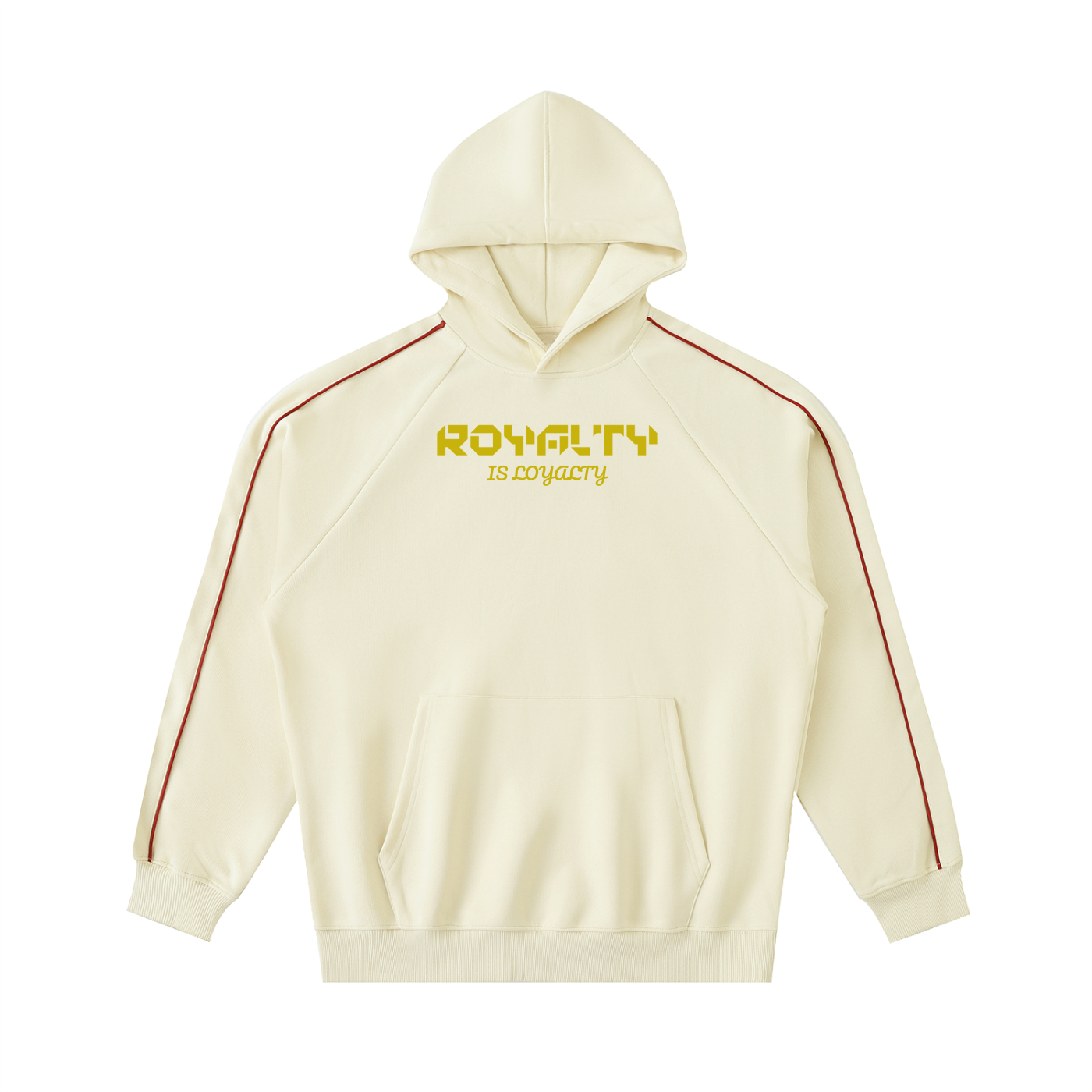Contrast Piping Raglan Hoodie