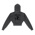 Vintage Washed Cropped Fleece Hoodie