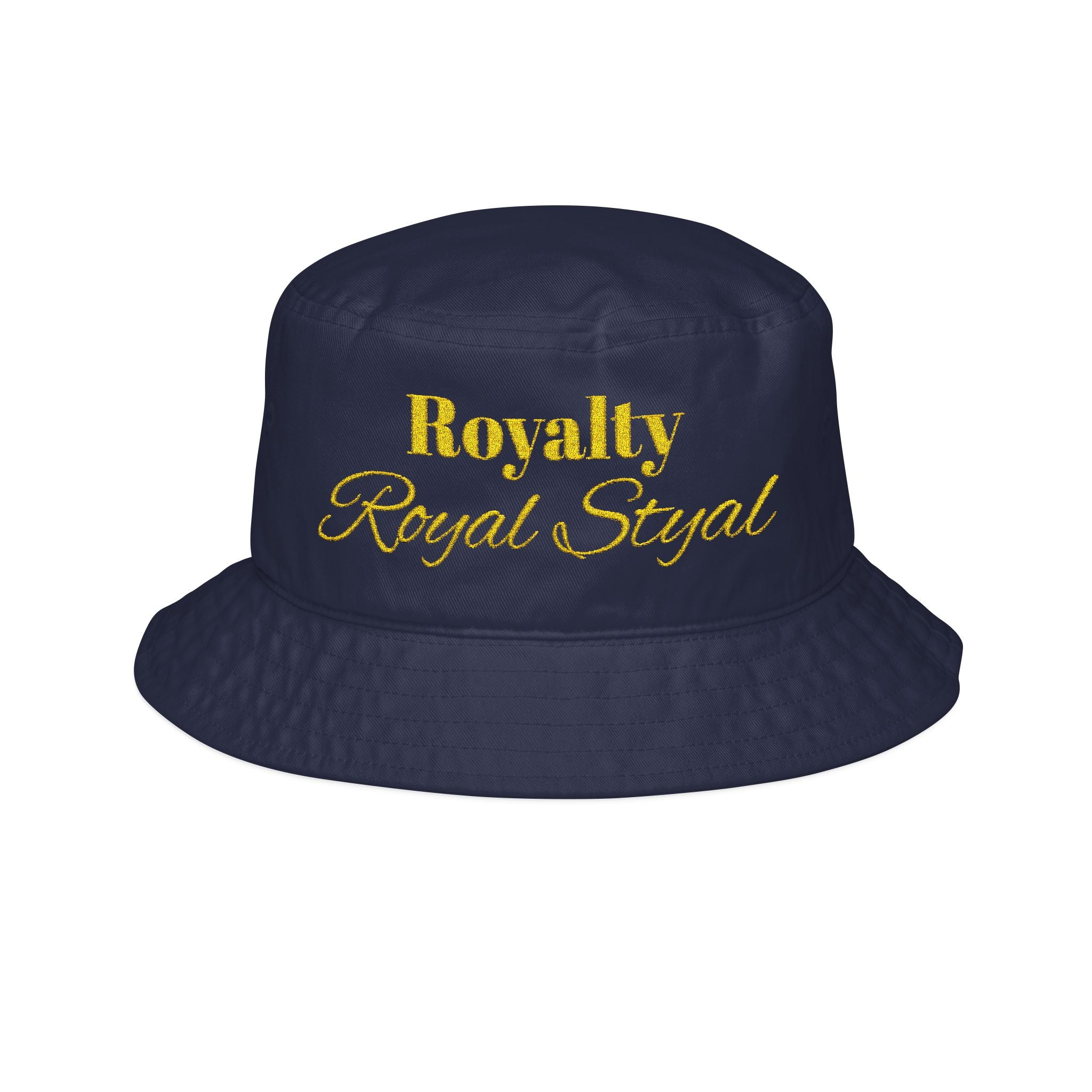 Embroidered "Royal Zak / Royal Soyal" Bucket Hat — Gold Script