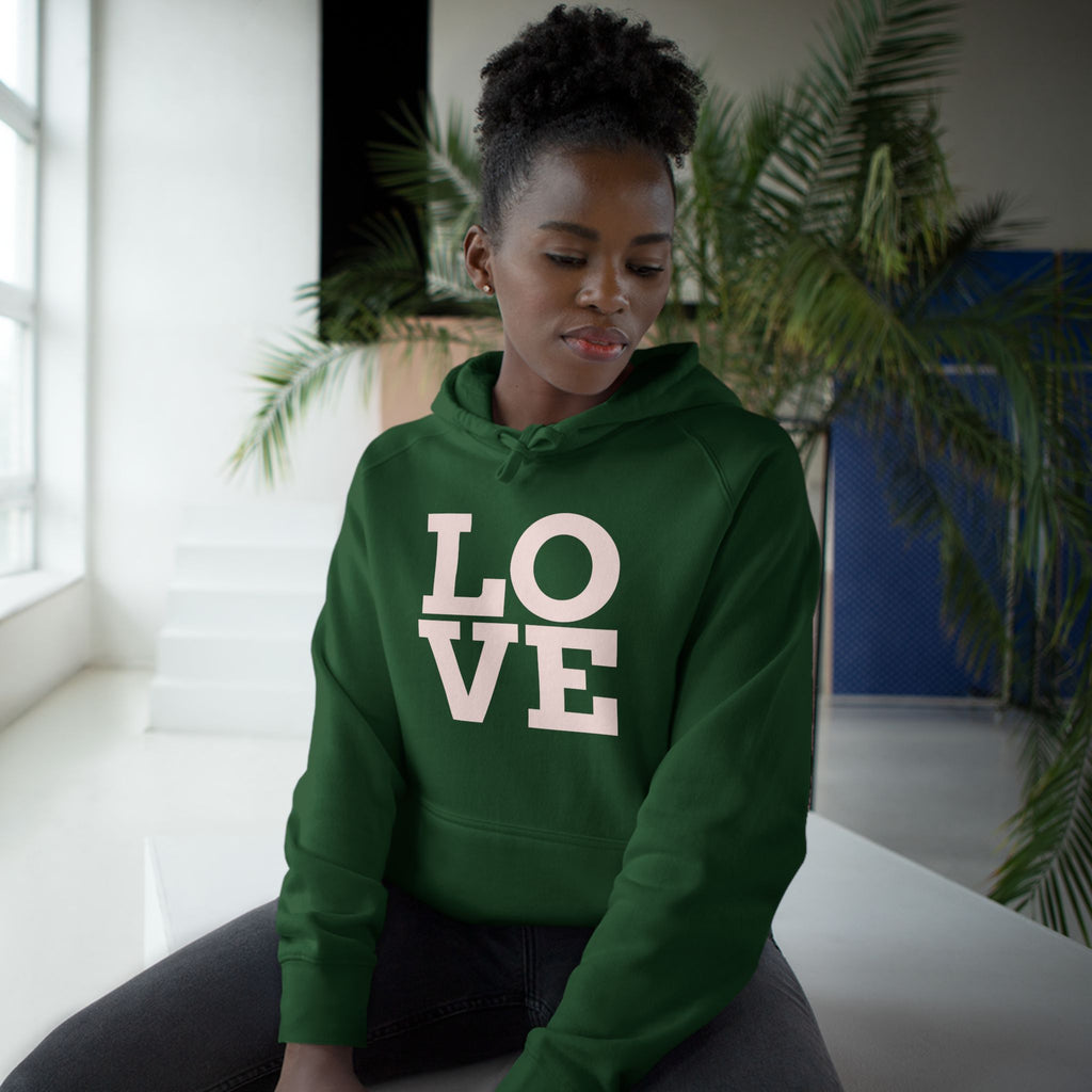 LOVE Pink Front Hoodie with Gold "Z Royal Zak" Back - Cozy Valentine Pullover