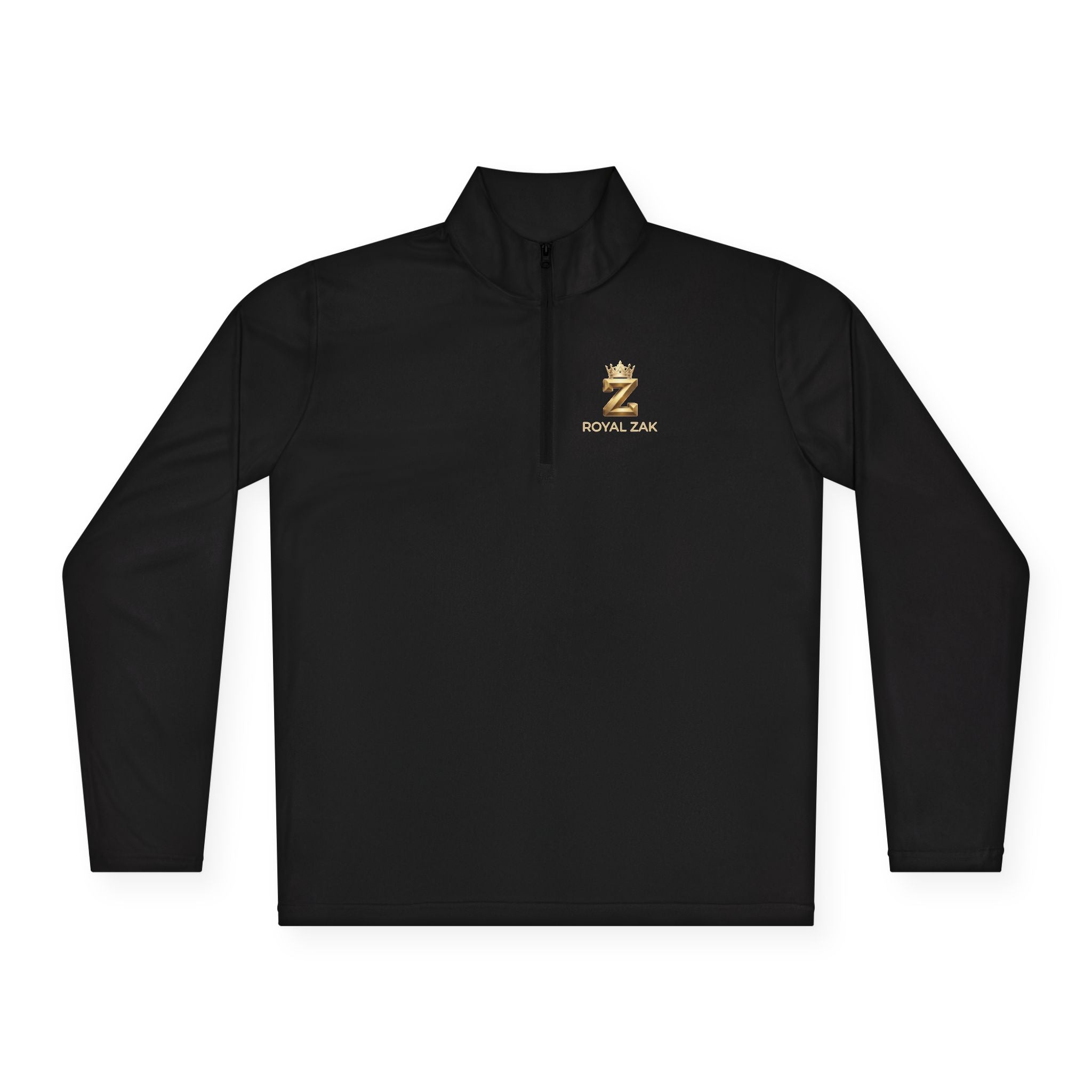 Quarter-Zip Pullover — Royal Elm Gold Logo embroidered