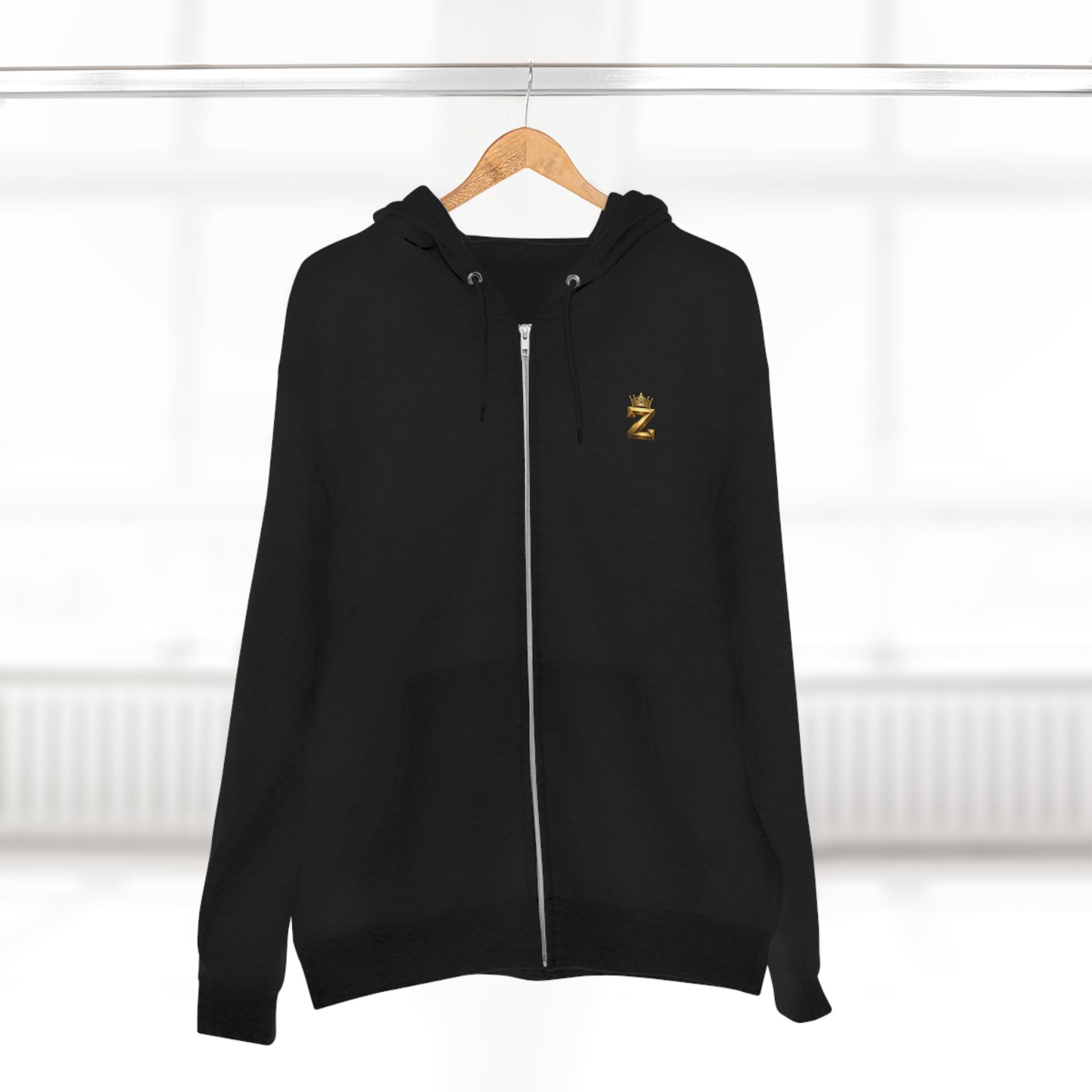 LOVE Zip Hoodie — Light Gray Minimalist Love Logo Zip-Up Hoodie