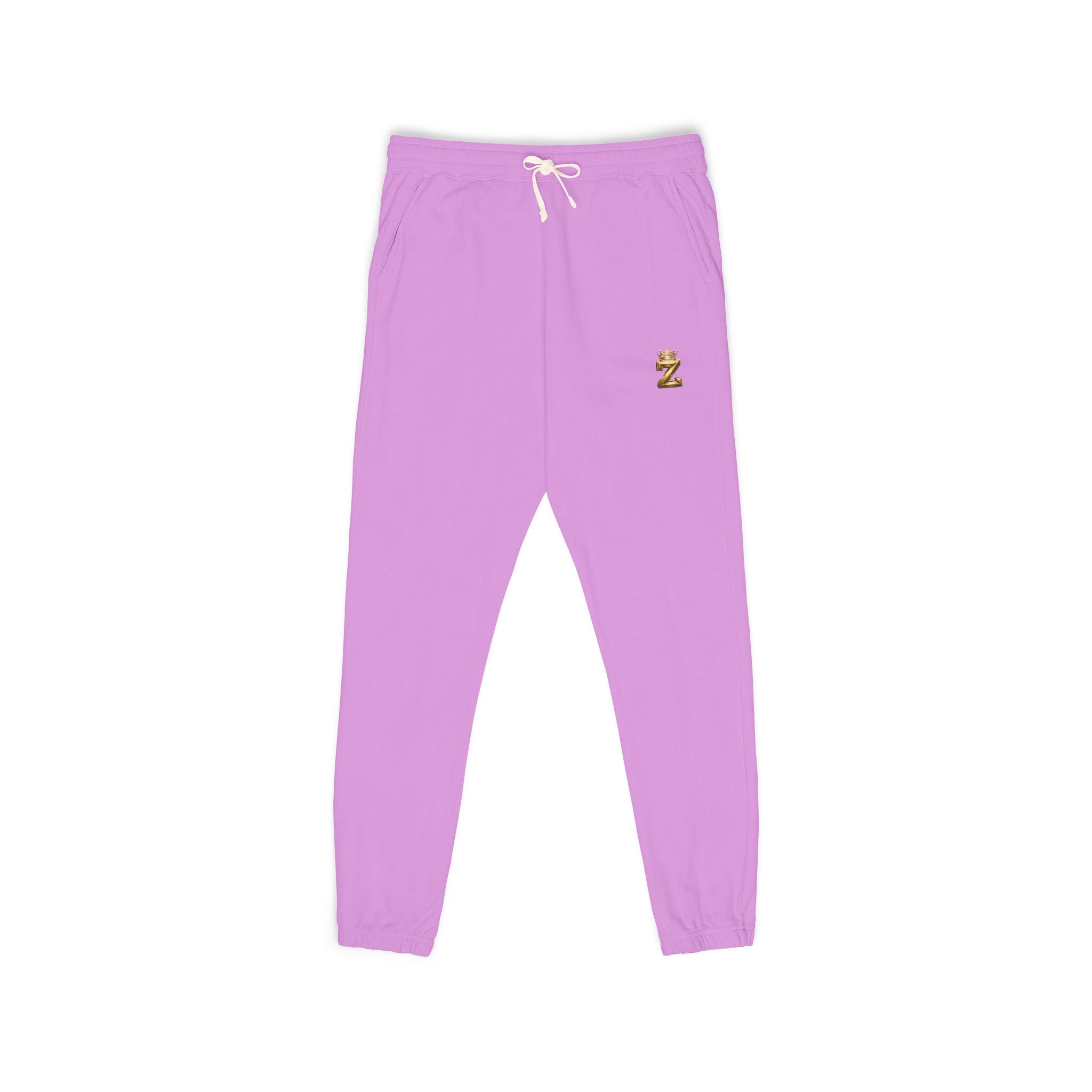 Embroidered Cozy Joggers — Small Gold Anchor Detail