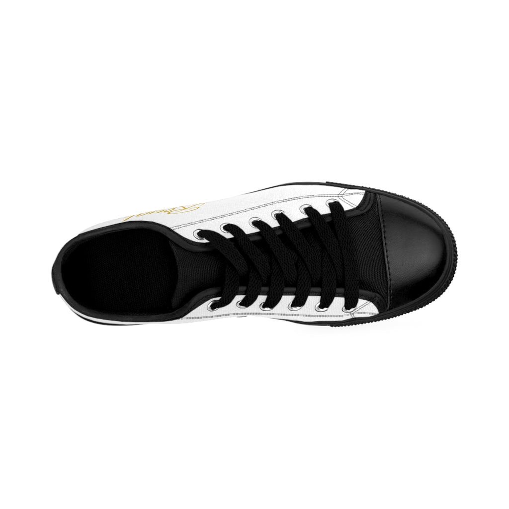 Royal Script Low-Top Sneakers — Men's Casual Canvas Shoes