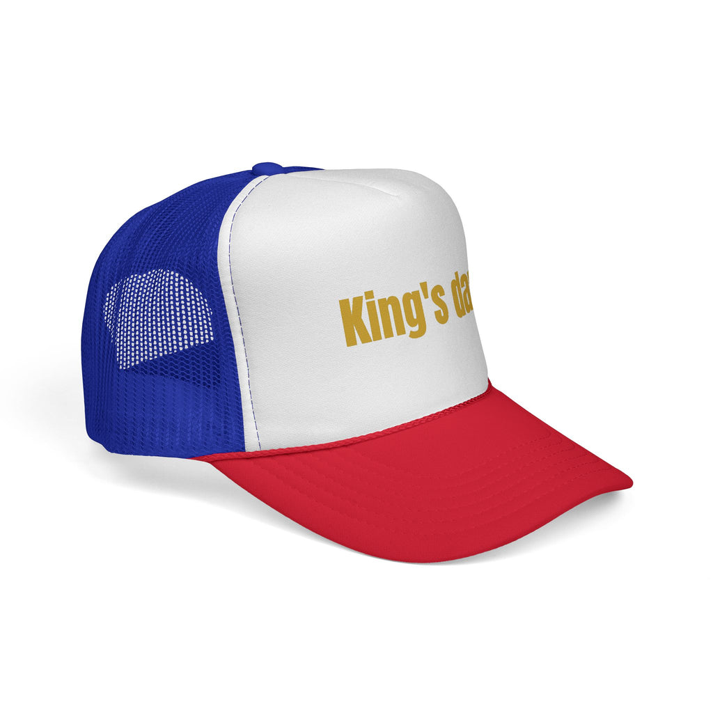 King's Day Trucker Cap – Gold Text Mesh Baseball Hat
