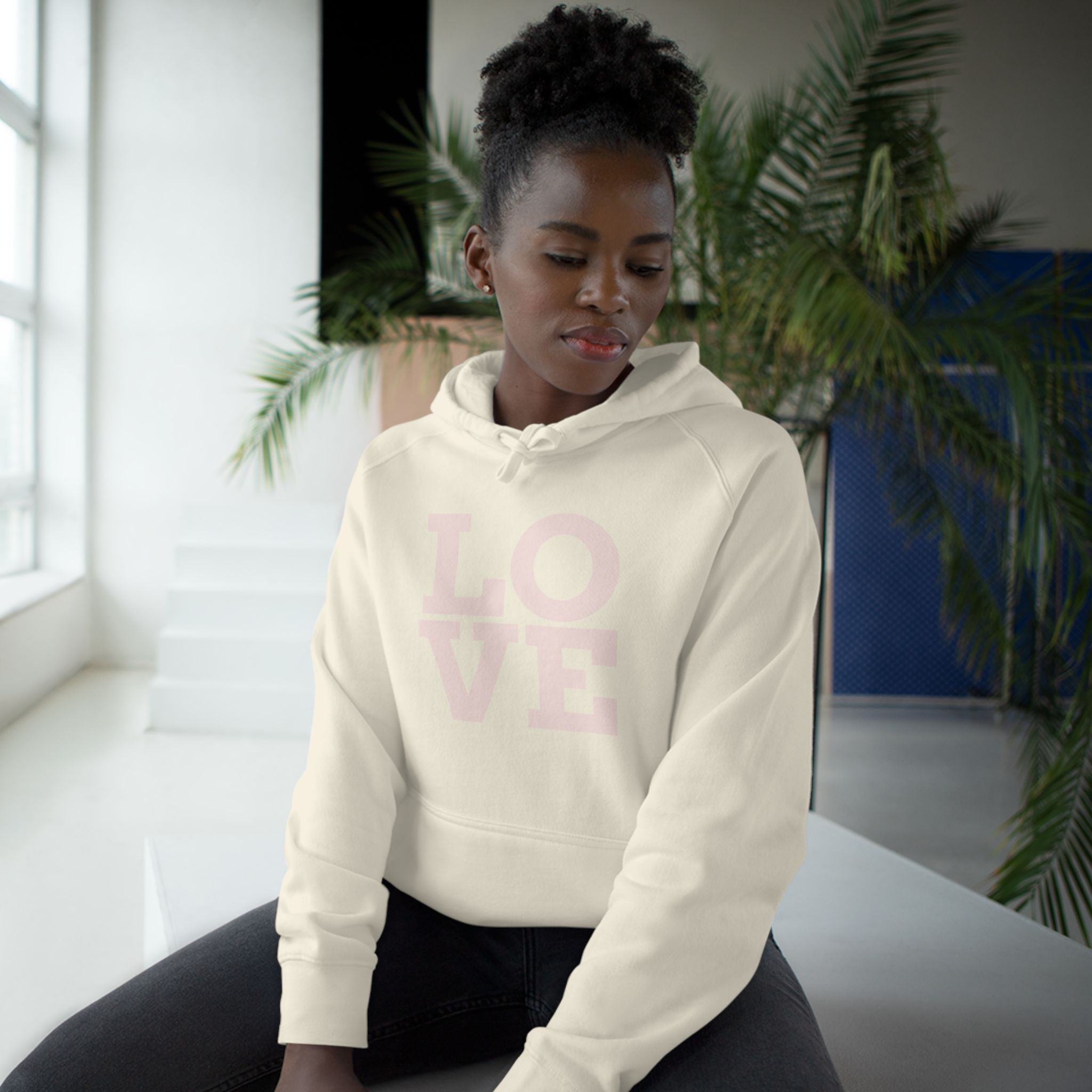 LOVE Pink Front Hoodie with Gold "Z Royal Zak" Back - Cozy Valentine Pullover