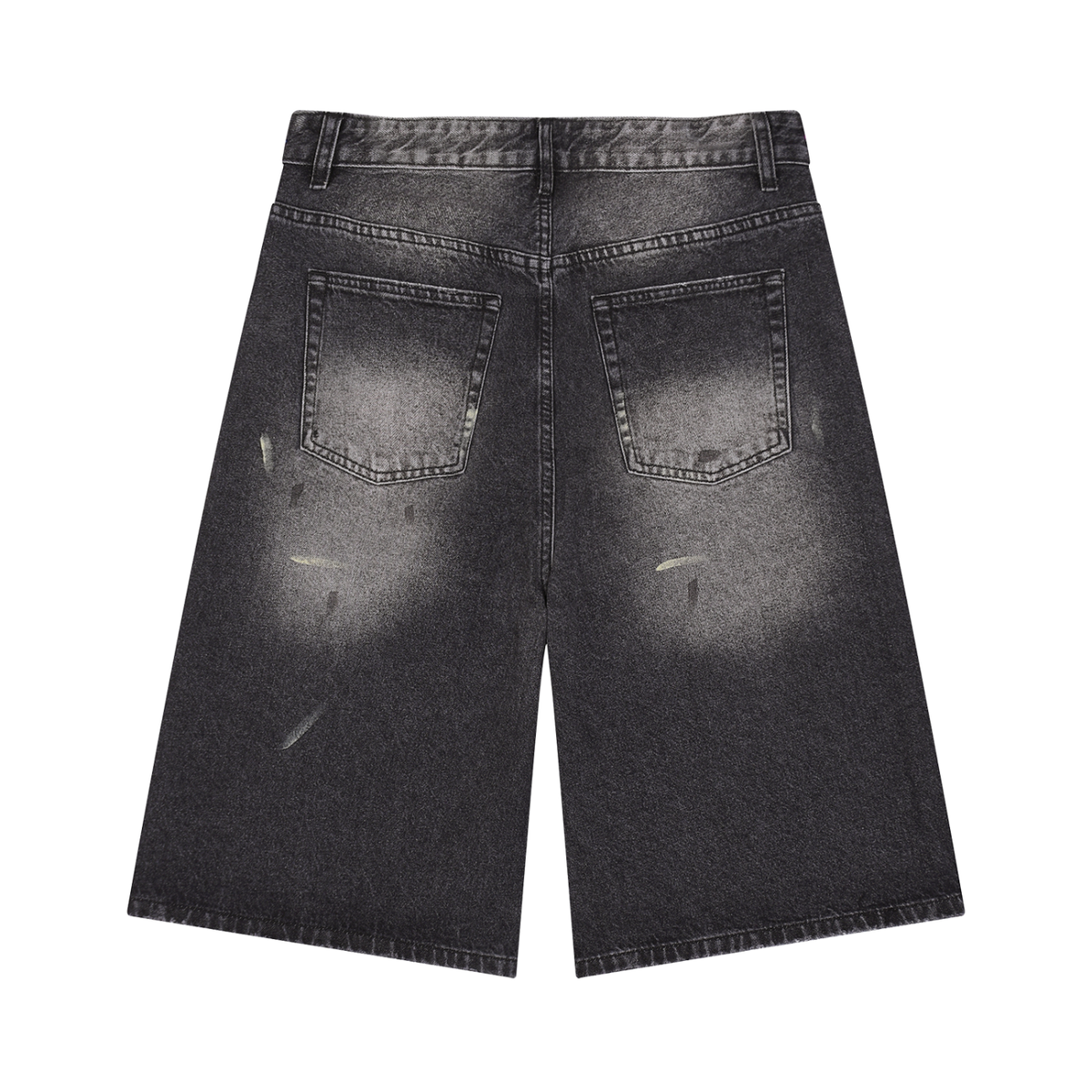 Men’s Vintage Wash Wide Leg Denim Shorts