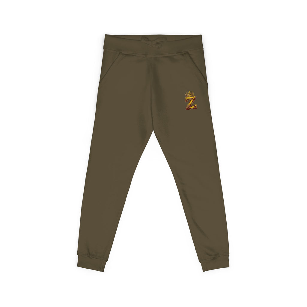 Embroidered Gold Floral '2' Fleece Sweatpants — Cozy Casual Loungewear