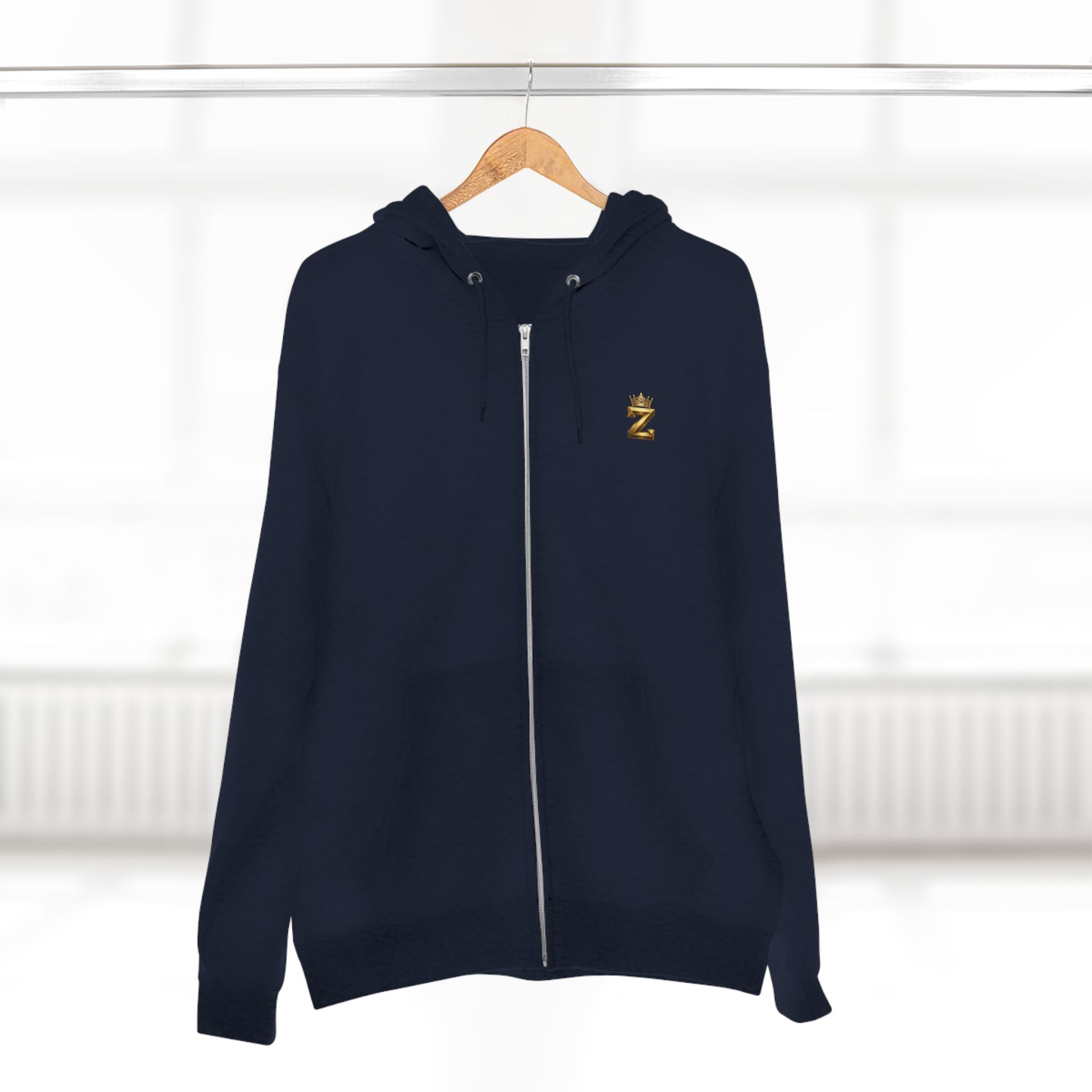 LOVE Zip Hoodie — Light Gray Minimalist Love Logo Zip-Up Hoodie