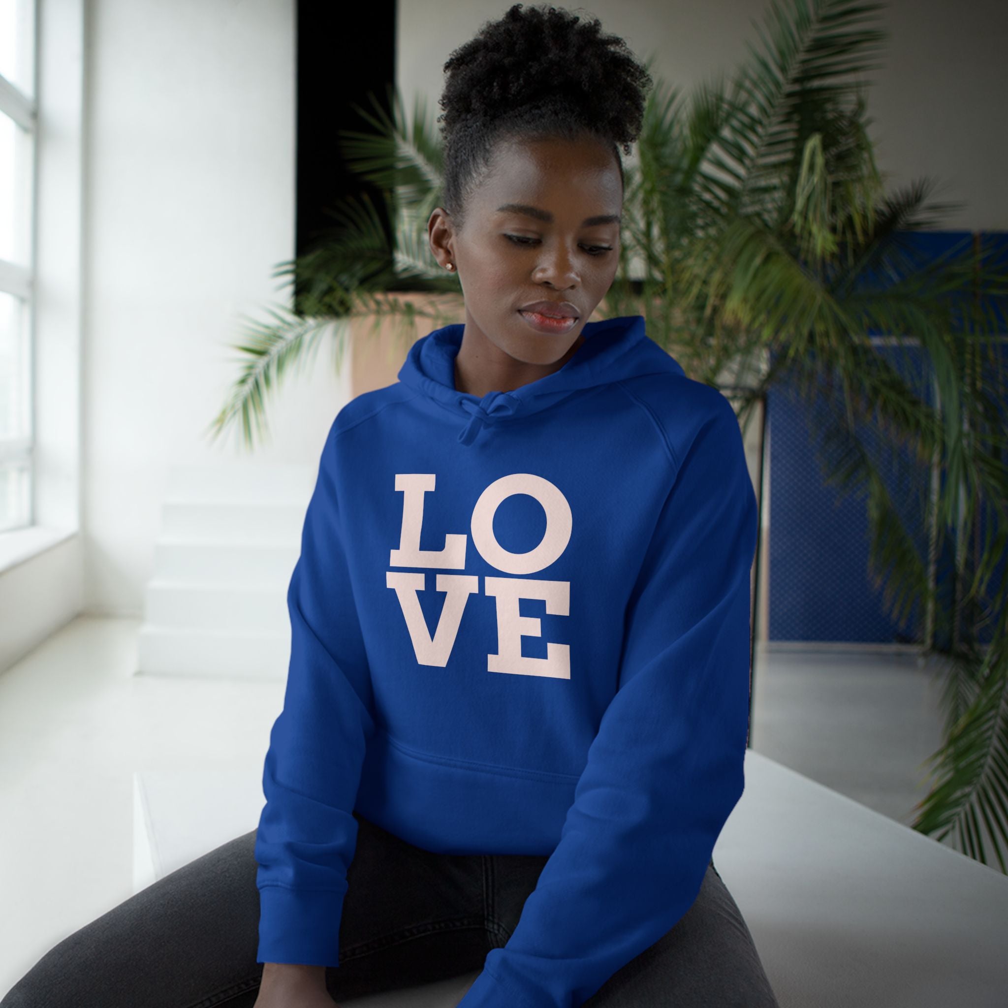 LOVE Pink Front Hoodie with Gold "Z Royal Zak" Back - Cozy Valentine Pullover