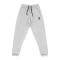 Embroidered Golden Palm Joggers — Casual Charcoal Sweatpants