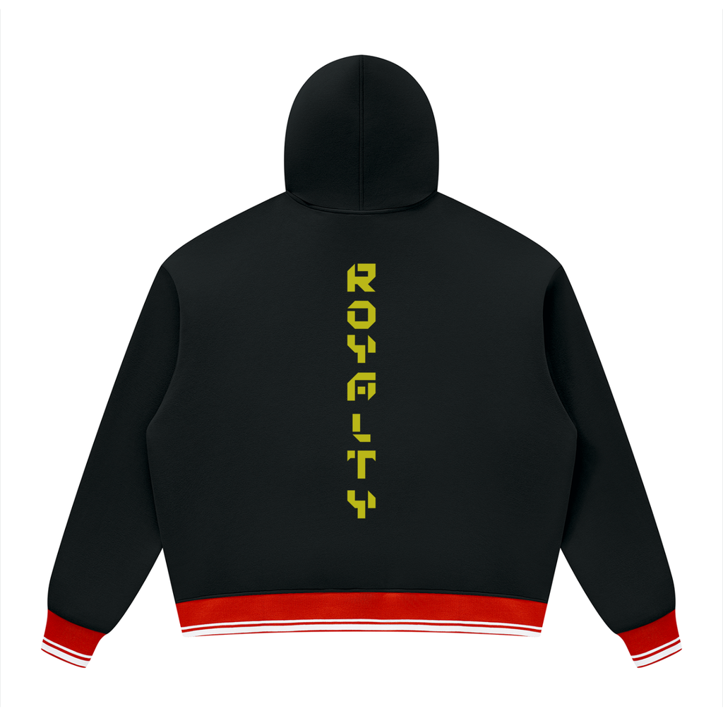 Unisex Oversized Color Block Fleece Hoodie