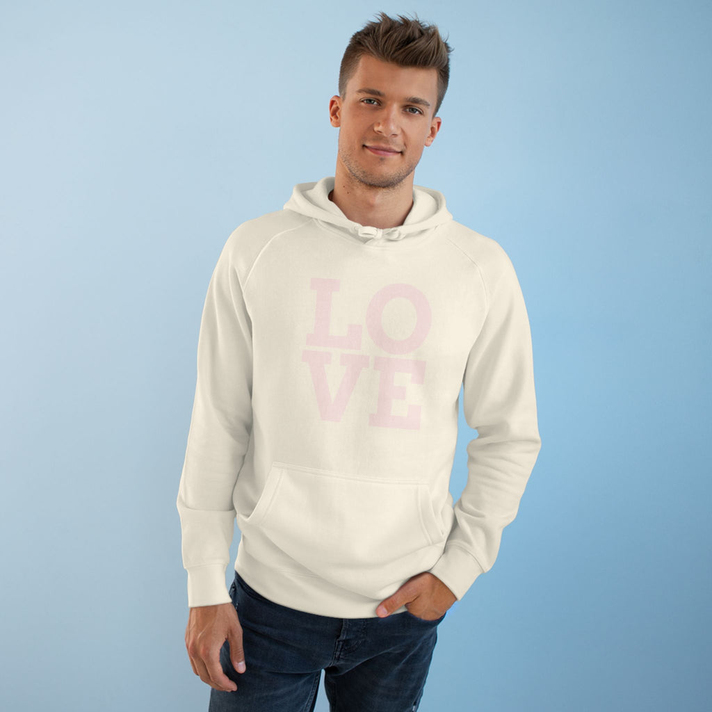LOVE Pink Front Hoodie with Gold "Z Royal Zak" Back - Cozy Valentine Pullover