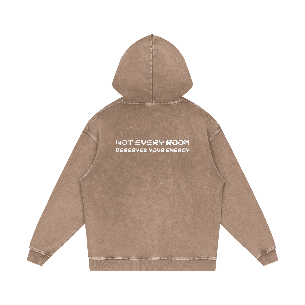Snow Washed Loose Cotton Hoodie