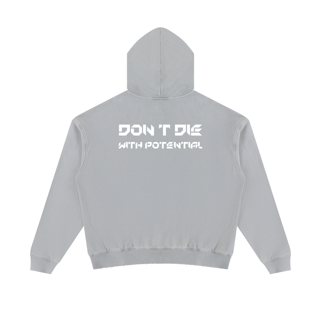 Unisex Mineral Wash Distressed Hoodie