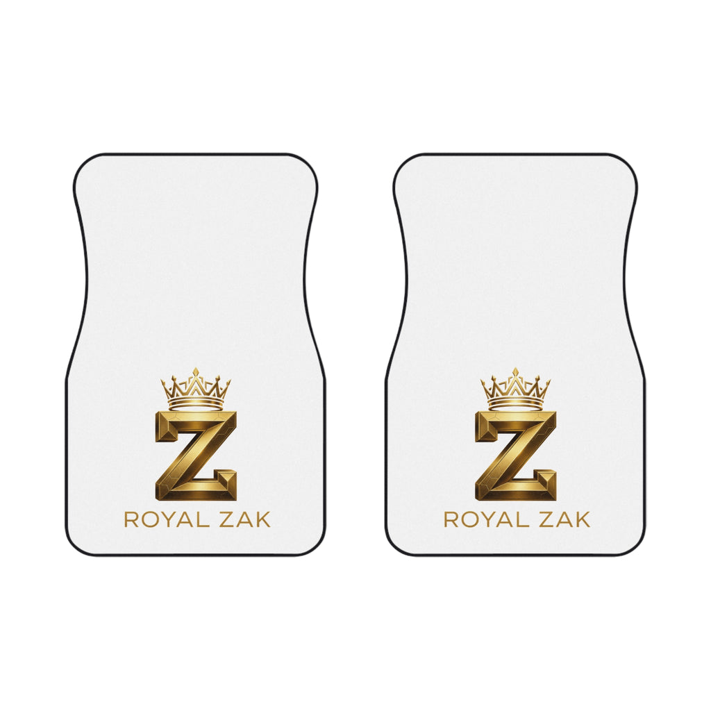 Royal Zak Gold Monogram Car Mats — Personalized Front Pair