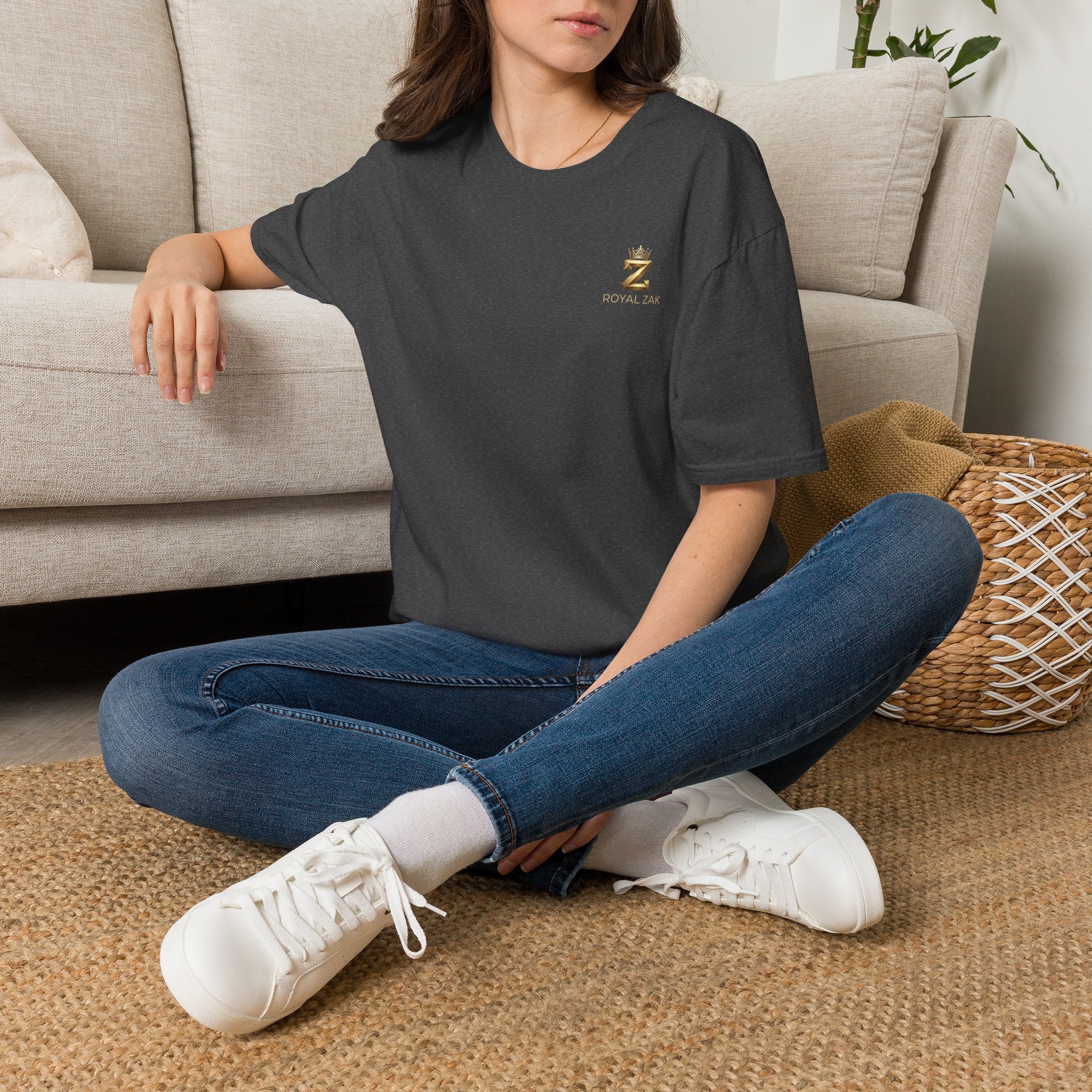 Royal ZAK Premium Soccer Tee — Gold Logo Streetwear T-Shirt